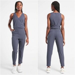 Athleta Brooklyn Jumpsuit in Leopard Medieval Violet